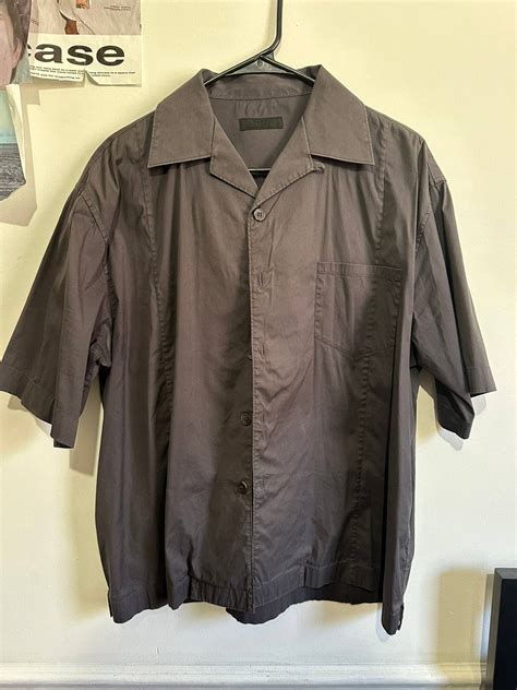 prada camp collar grailed|Prada Camp Collar Shirts for Men .